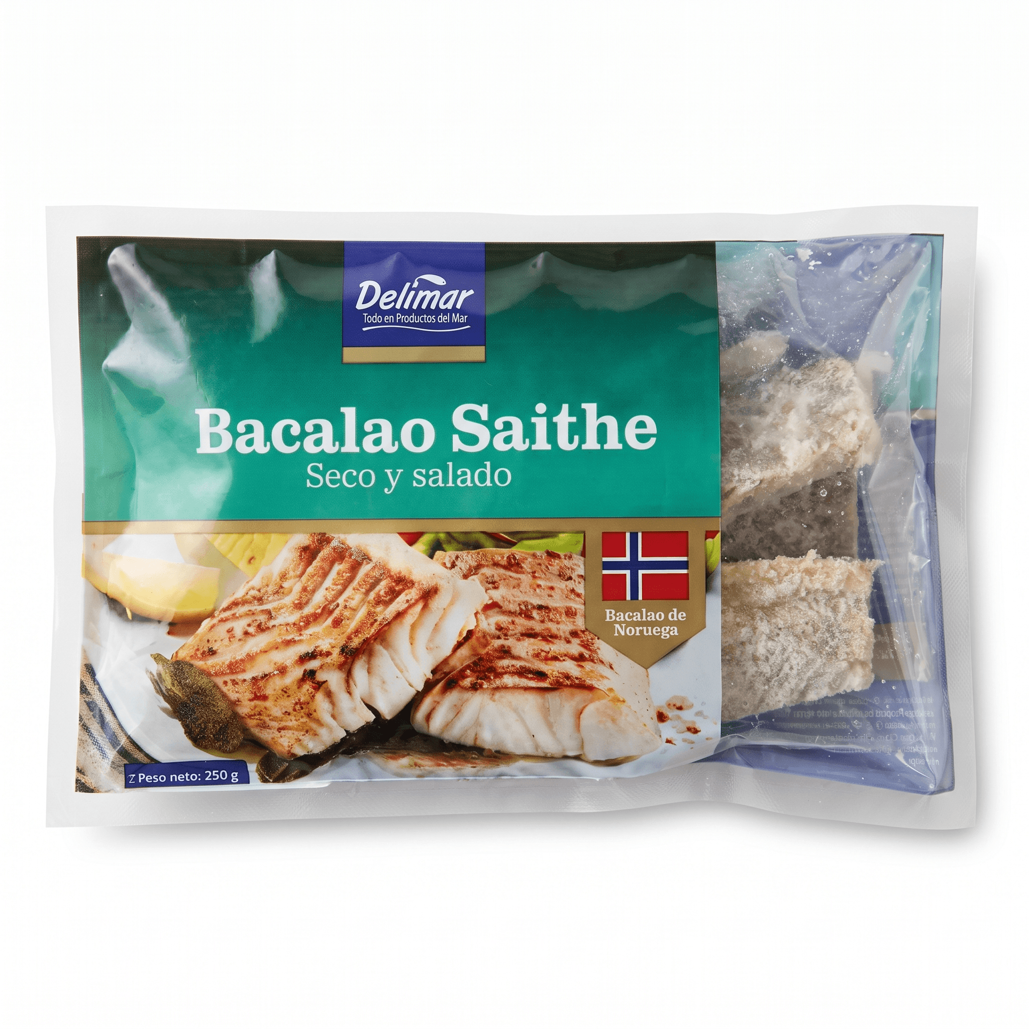 Bacalao Saithe Trozos — Seco, salado, Delimar