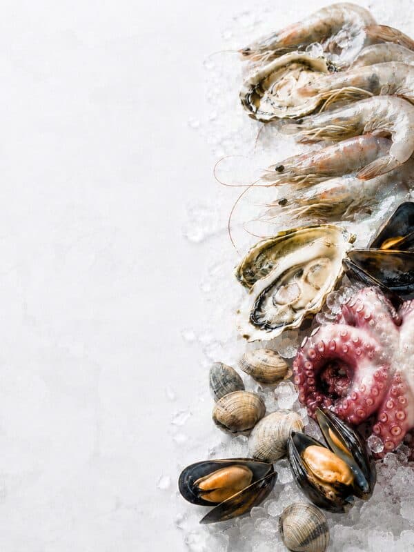 Mariscos frescos del Pacífico